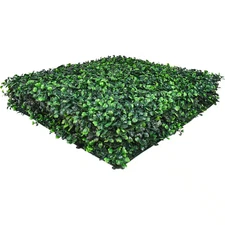 20 In. H X 20 In.W Green Artificial Boxwood Grass Wall Plastic Hedge Panel for O