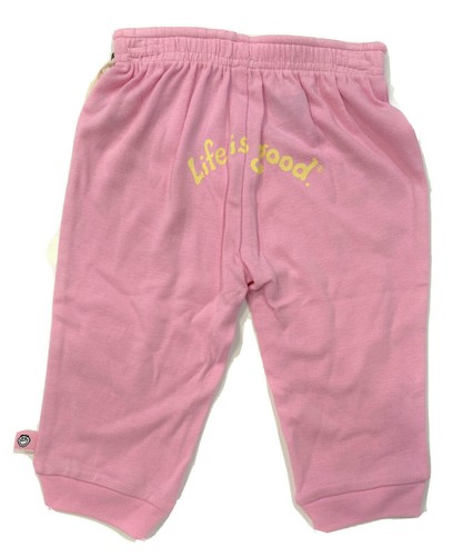 LIFE IS GOOD GIRLS - PANTALONE LOGO POSTERIORE TG 3 6 MESI - ROSA BAMBINO - Foto 2 di 2