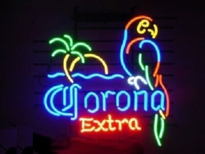 17''x14'' Corona Extra Parrot Island Neon Sign Lamp Light Bar Show Gift Shop MM