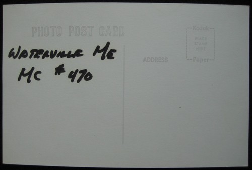 Maine Central Railroad 470 Locomotive Train Engine Waterville, ME RPPC Postcard - Picture 2 of 2