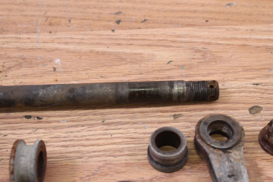 1976 YAMAHA XT500 Rear Axle w/ Adjusters and Spacers - Image 3 of 4