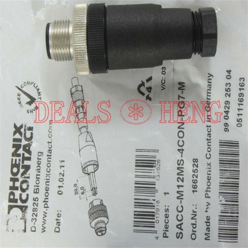 ONE Phoenix Contact Connector SACC-M12MS-4CON-PG 7-M 1662528 NEW - Picture 2 of 6