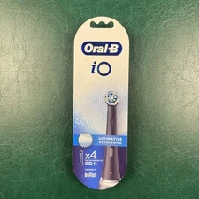 Oral-B iO Ultimate Clean Replacement Brush Heads 4 Pack Black Genuine New Sealed