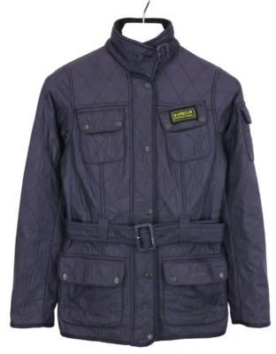 Barbour International Polarquilt Steppjacke Damen UK 8 Vollzip Violet - Bild 1 von 4