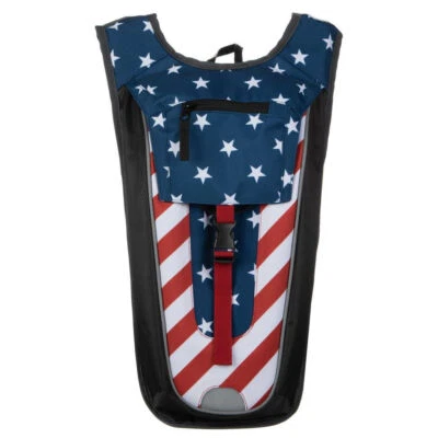 America U.S. Red White & Blue Flag Hydration Bag