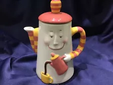 CLAY ART SF JAVA JOE coffee pot ANTHROPOMORPHIC beautiful! never used!
