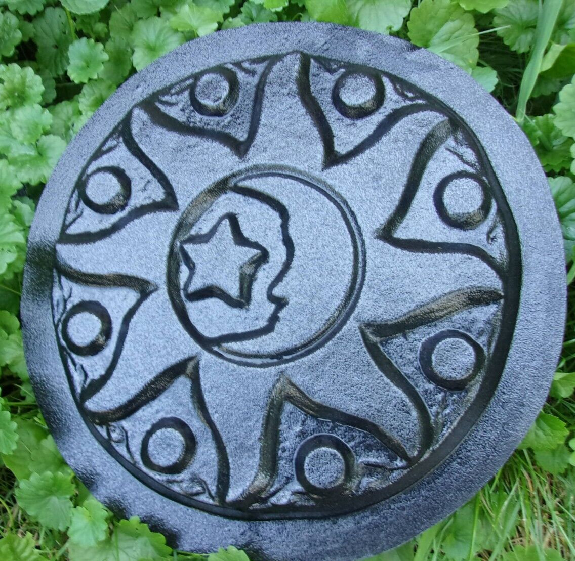 Sun moon eclipse mold casting concrete cement plaster moon mold 11" x 3/4" thick