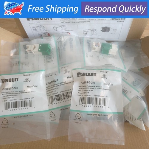 50PCS NEW For Panduit Giga TX Cat6 jack CJ688TGYL CJ688TGIW CJ688TGGR CJ688TGRD - Afbeelding 44 van 54