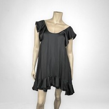 SAM & LAVI XS Black Mini Ruffle Dress Summer