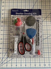 Keedil Sewing Kit w/ Scissors, Chalk, Pins, Measuring Tape & More