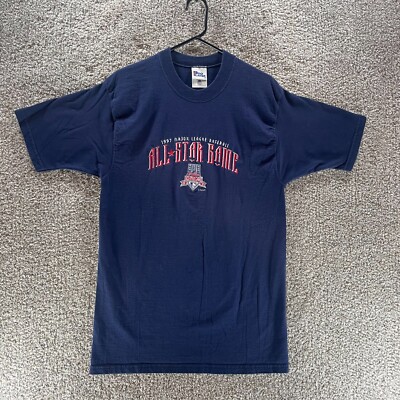 Vintage 90s MLB Baseball Shirt Mens Medium Blue 1997 All Star Game Pro Player