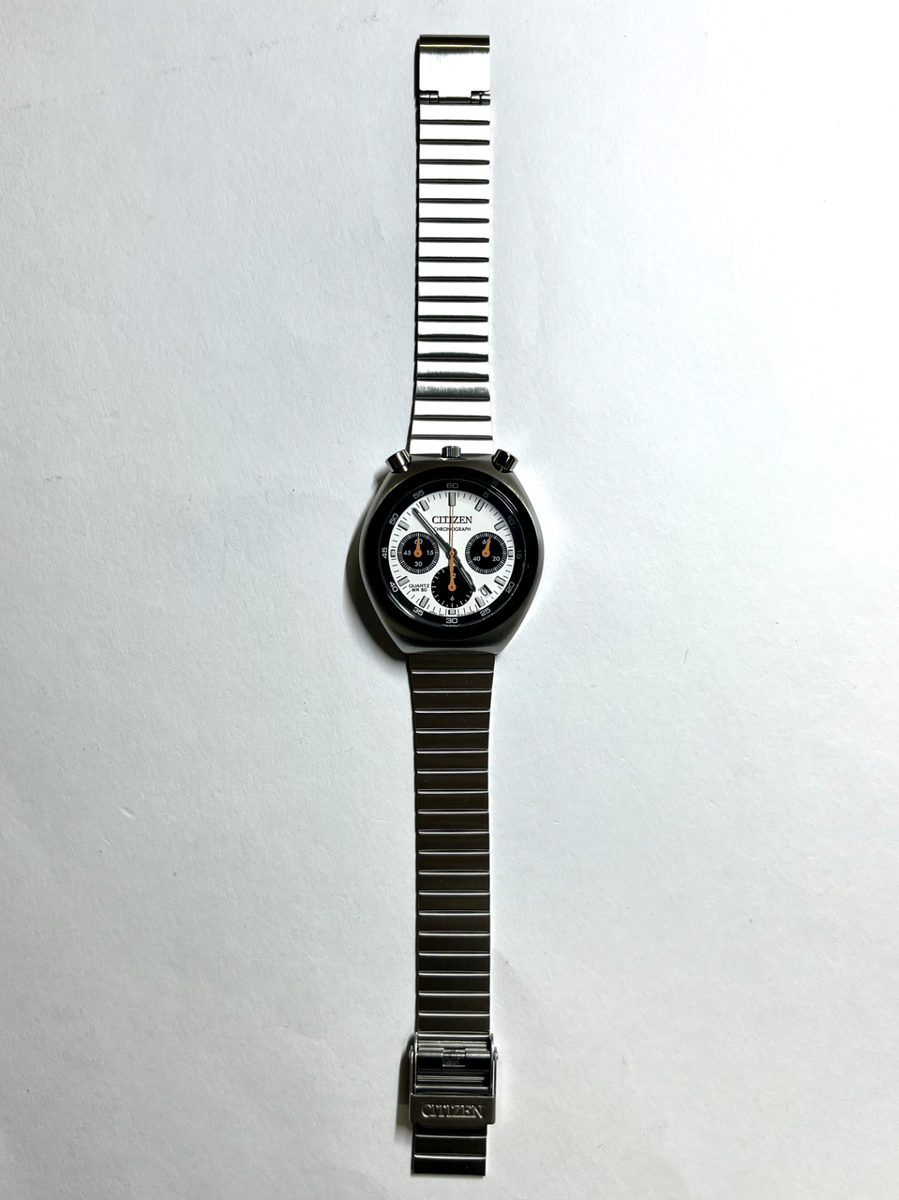 Citizen AN3660-81A Bullhead White Dial Record Label Tsuno Chrono