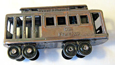 Vintage TOY Cable Car Powell  Mason St Street San Francisco, Metal