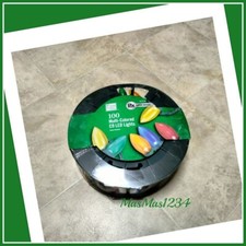 100-Light Smooth LED C9 Super Bright Multi-Colored Christmas Lights on Spool NEW