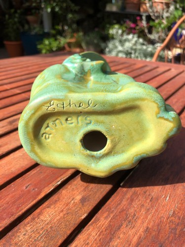 Hermoso Arnels Vintage Asiático Chino Sabio Celadón Colores Firmado Ethel - Imagen 6 de 6