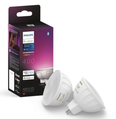 Philips Hue White and Color Ambiance 400 GU5.3 6,3W LED-Glühbirne - 2-er Pack  
