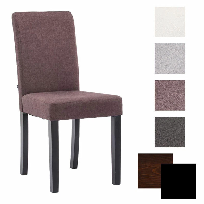 CLP Esszimmerstuhl Ina Stoff Holz Küchenstuhl Hochlehner Polsterstuhl Sitzmöbel