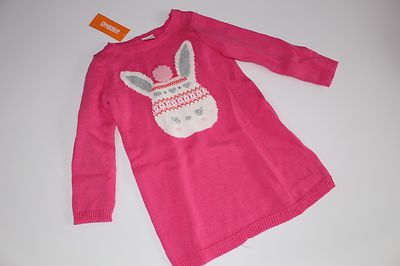 Gymboree Fair Isle Flurry Girls Size 12-18 M Sweater Dress Bunny Hearts ...