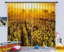 3D Sunflower Garden ZHUA3238 Photo Curtain Window Blockout Fabric Amy 2023