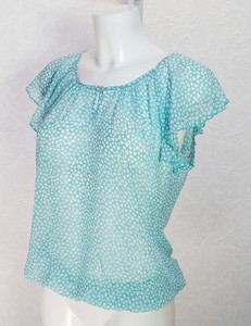 turquoise chiffon blouse