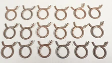 Set of 18  GM, Ford, Mopar, 3/4" Heater Hose Corbin Clamps Spring Ring NOS