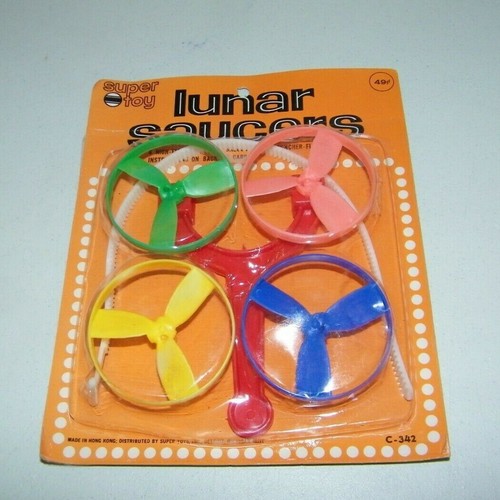 Vintage Super Toy High Flying Saucer Lunar Saucers Twin Launcher NEW NOS Sealed - Picture 3 of 3