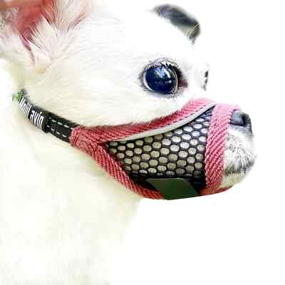 Dog Muzzle, Soft Mesh Muzzles for Small Dogs, Chihuahua Shih Tzu Yorkie  Pom,