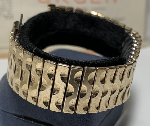 UNGEWÖHNLICHES & HERVORRAGENDES 50er Jahre Kreisler 19mm geschwungene Enden SCHALEN Design 10K YGF Armband! - Bild 5 von 17