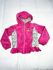 Lily and Dan Girls Raincoat Hooded Jacket Pink size M 7-8