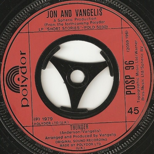 Jon And Vangelis – I Hear You Now, VINYL,7",45 RPM - Foto 2 di 2