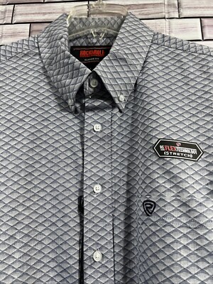 Rock & Roll denim Mens L shirt classic fit reflex technology gray button up NWT