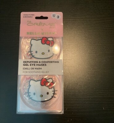 the CREME shop HELLO KITTY Depuff & Comfort Gel EYE MASKS Cold Hot Soothing SET 