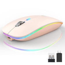 LED Wireless Mouse G12 Slim Rechargeable Silent Mouse 2.4G Portable Optical C...