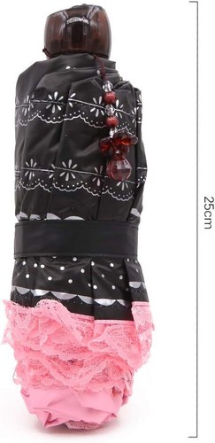 Heart Princess Lace Windproof Folding Sunny and Rainy Umbrella Ultraviolet-Proof - Picture 2 of 14