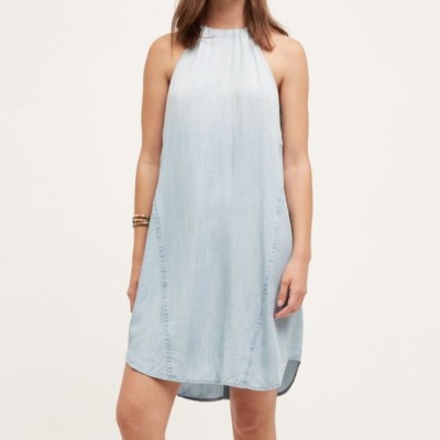 slim fit dress slacks Cotton Halter Maxi Dress with Embroidery by Nay main image 1