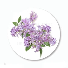 48 LILAC FLOWERS ENVELOPE SEALS LABELS SCRAPBOOK STICKERS 1.2" ROUND