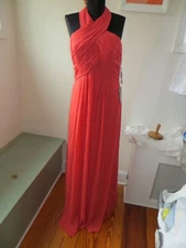 New David Tutera Prom Formal Bridal Dress Long Gown Coral MSRP $299 - 8
