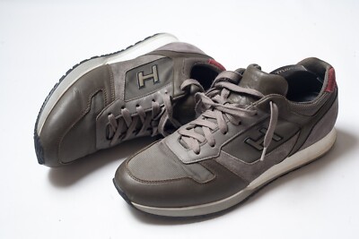 HOGAN H321 Mens Gray Suede Leather Sneakers Size 10 US