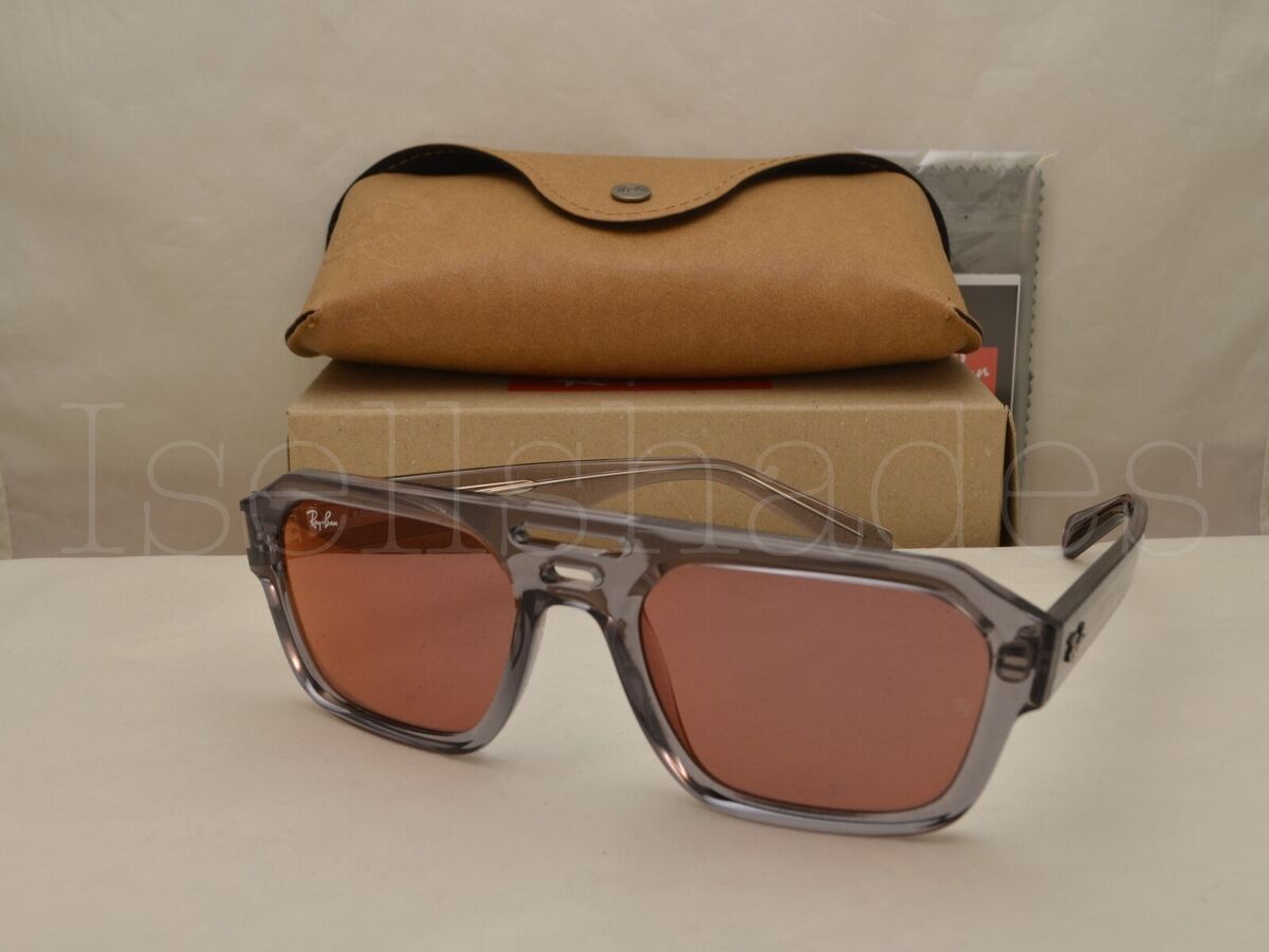 RAY-BAN サングラス Transparent Grey / Dark Violet Red 54mm Ray Ban CORRIGAN (RB4397-6684D0 54) Transparent Grey with