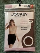 Jockey Essentials Women's Ultralight Smoothing No-Chafe Slipshort, Medium Brown