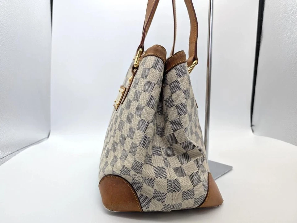 Bolso de Mano LOUIS VUITTON Damier Azur Hampstead PM N51207 Duty Pagado Usado De Japón Foto 4 de 4
