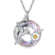 Hummingbird Urn Necklace for Ashes 20mm Pendant  Cremation Jewelry for Women