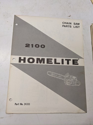 #ad HOMELITE PARTS LIST BOOK CATALOG MANUAL CHAIN SAWS 2100 AUTOMATIC 24331 $4.75
