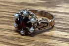 Antique Victorian 14k Gold Garnet Ring Size 5 Vintage Jewelry 1800’s Ten Carat — photo 7