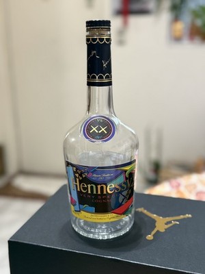 KAWS / Hennessy bottle limited artist Numbered Rare VSOP used empty 