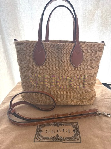 Gucci Patch Small Tote Bag Shoulder Bag Used From Japan - Picture 9 of 24
