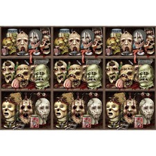 Scary Heads Backdrop Decoration 4 x 30 Feet