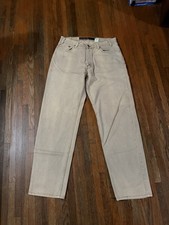 Vintage Levi's SilverTab Element Jeans Size 34x32 Cream Khaki Made in USA 90s