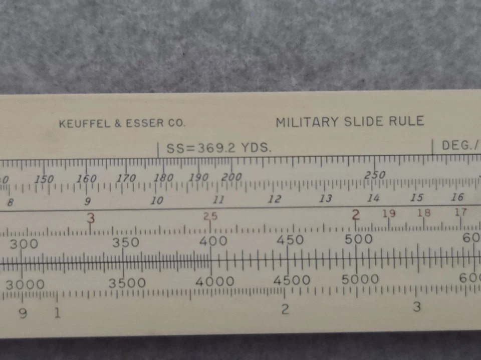 RARO Regla Deslizante Keuffel & Esser K+E Vintage Militar de EE. UU. con Estuche Negro Foto 3 de 4