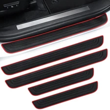 Car Door Threshold Protection 4PCS Door Edge Step Dust Shield Cover Door Widt...